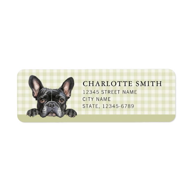 French Bulldog Return Address Label (Front)