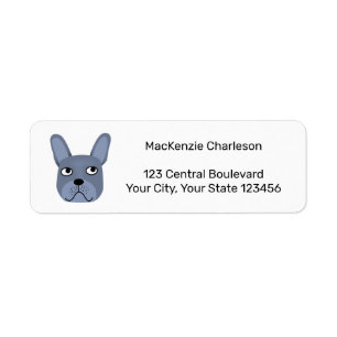 French Bulldog Return Address Label