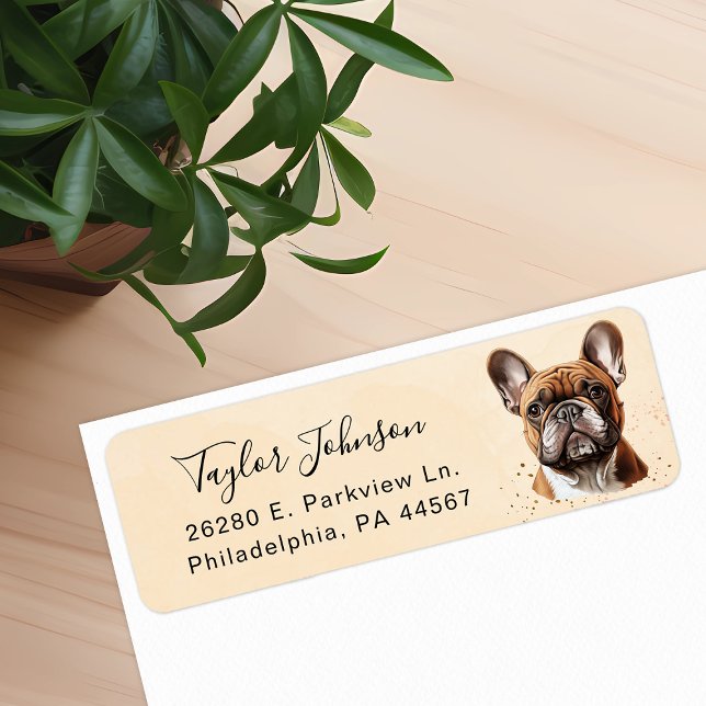 French Bulldog Return Address Label (Creator Uploaded)