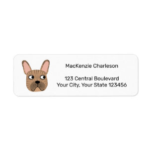 French Bulldog Return Address Label