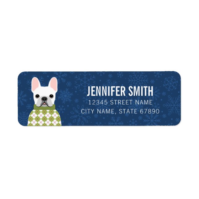 French Bulldog Return Address Labels (Front)