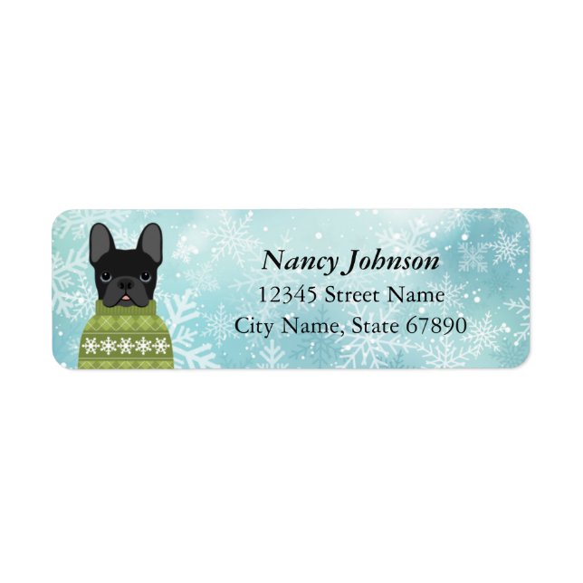 French Bulldog Return Address Labels (Front)