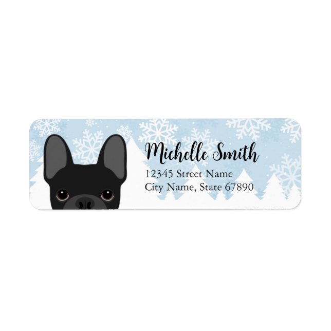 French Bulldog Return Address Labels (Front)