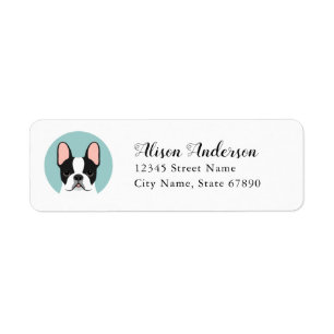 French Bulldog Return Address Labels