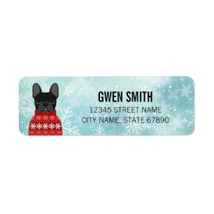 French Bulldog Return Address Labels