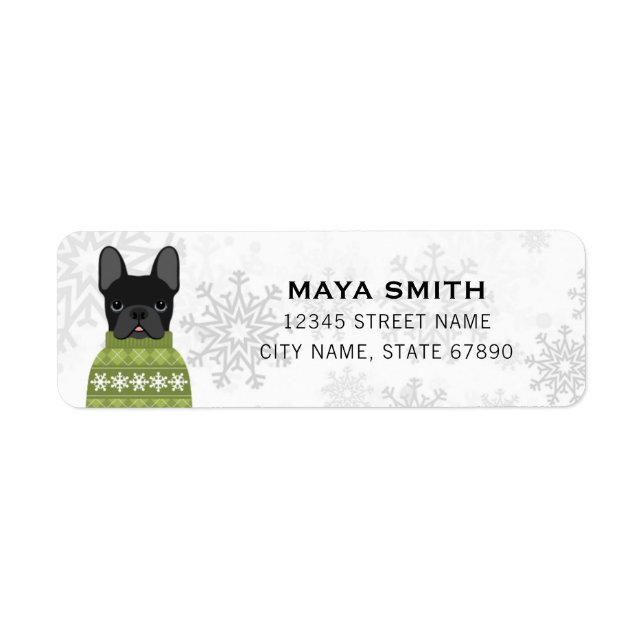 French Bulldog Return Address Labels (Front)