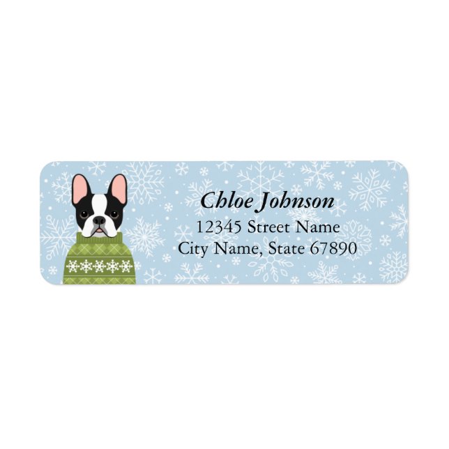 French Bulldog Return Address Labels (Front)