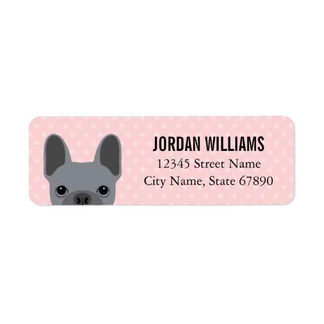 French Bulldog Return Address Labels (Front)