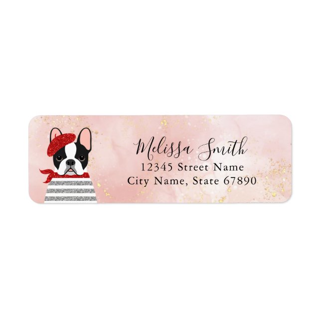 French Bulldog Return Address Labels (Front)