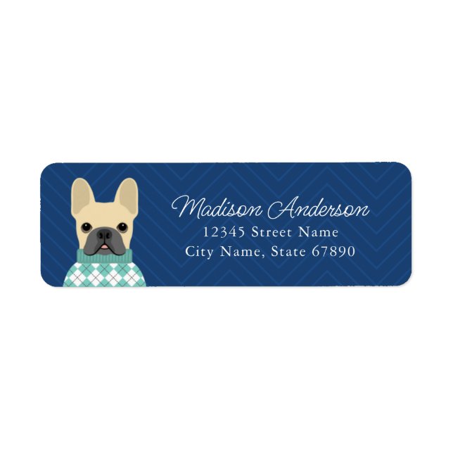 French Bulldog Return Address Labels (Front)