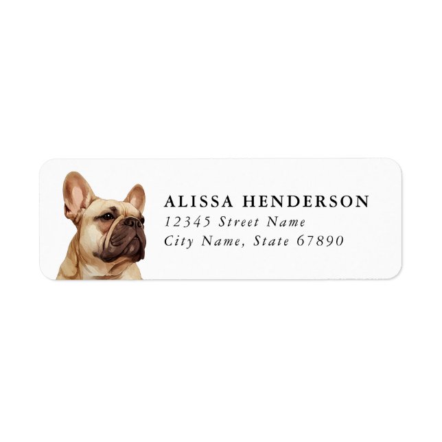 French Bulldog Return Address Labels (Front)