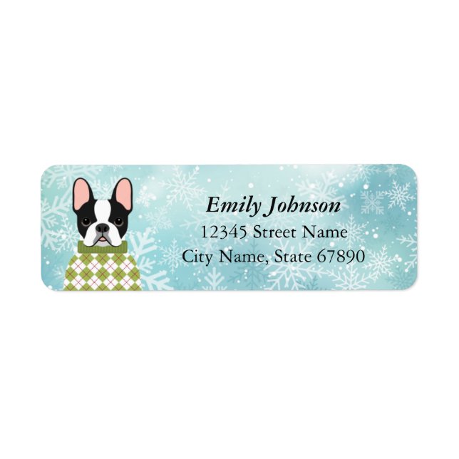 French Bulldog Return Address Labels (Front)