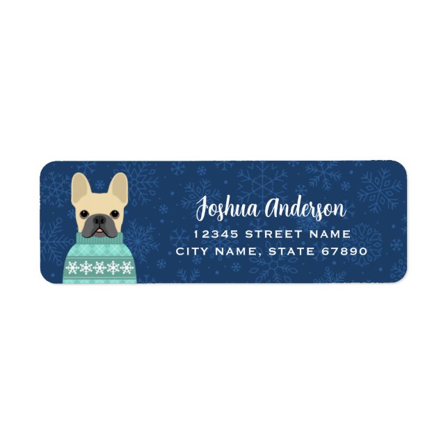 French Bulldog Return Address Labels (Front)