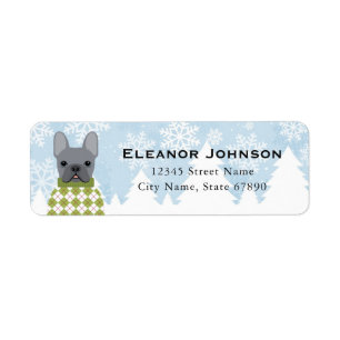 French Bulldog Return Address Labels