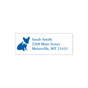 French Bulldog Return Address Stamp