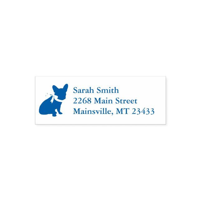 French Bulldog Return Address Stamp (Design)