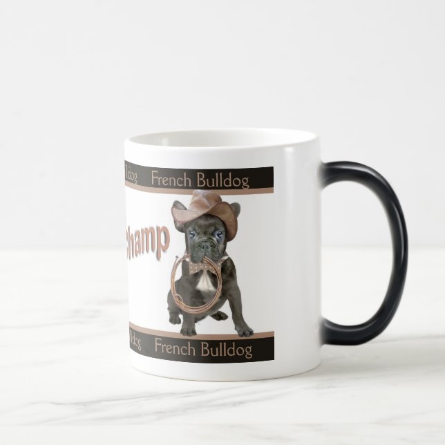 French Bulldog Rodeo Champ Magic Mug (Right)