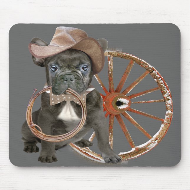 FRENCH BULLDOG RODEO CHAMP MOUSEPAD (Front)