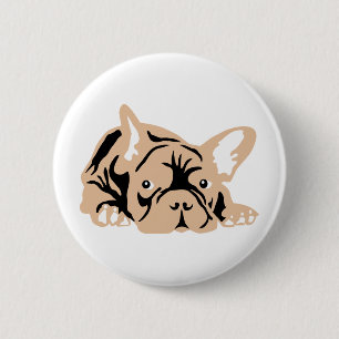 French Bulldog rose 2 Inch Round Button