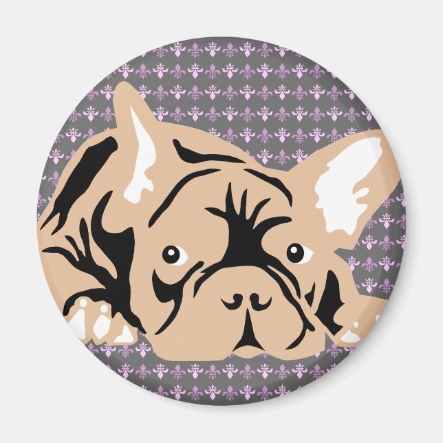 French Bulldog rose Magnet (Front)