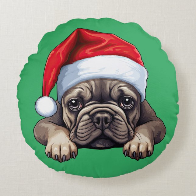 French Bulldog Round Pillow (Front)