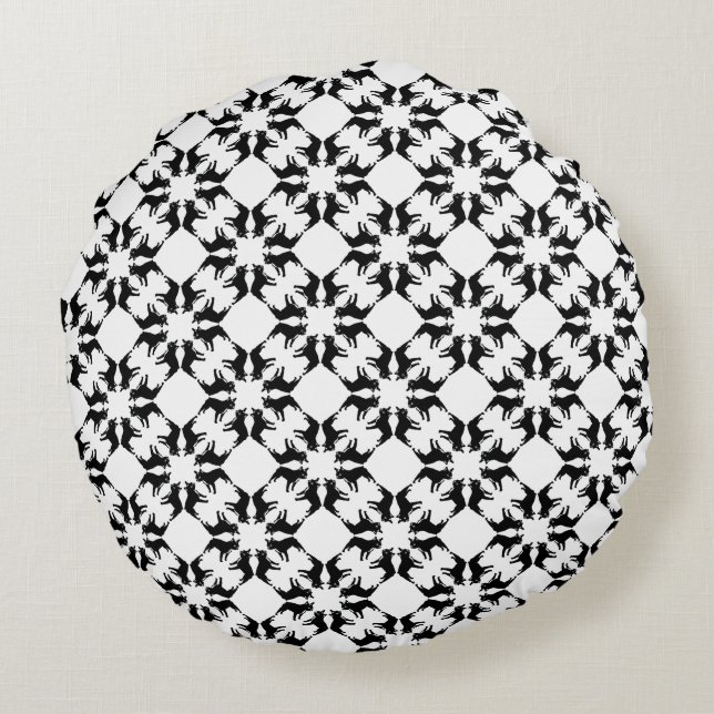 French Bulldog Round Pillow (Back)