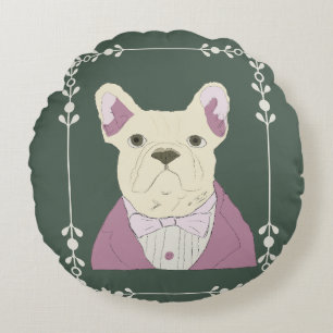 French Bulldog Round Pillow