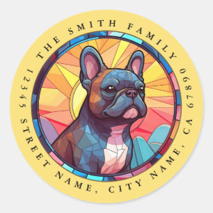 French Bulldog Round Stickers