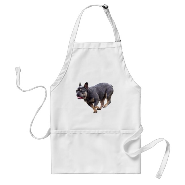 French Bulldog Running Standard Apron (Front)