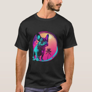 French Bulldog s Synthwave Dreamscape T-Shirt