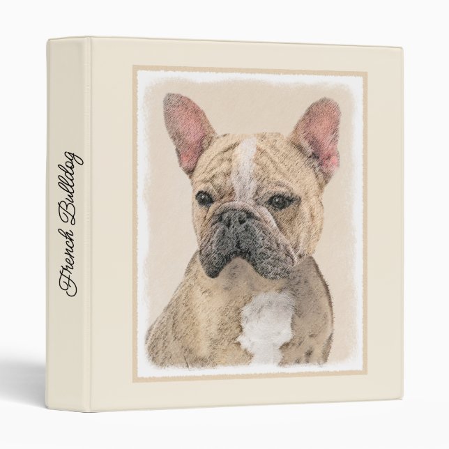 French Bulldog (Sable) Painting - Cute Original Do Binder (Front/Spine)