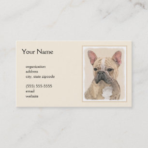 French Bulldog (Sable) Painting - Cute Original Do Business Card