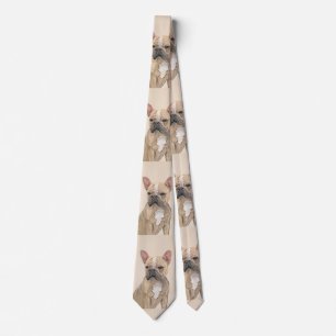 French Bulldog (Sable) Painting - Cute Original Do Tie