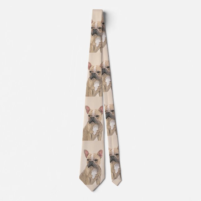 French Bulldog (Sable) Painting - Cute Original Do Tie (Front)