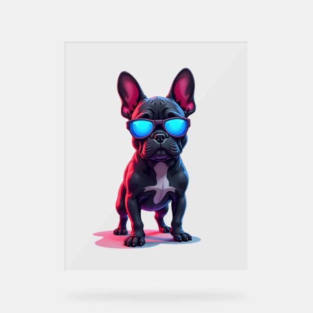 French Bulldog SciFi avec lunettes de soleil Cool (Recto)