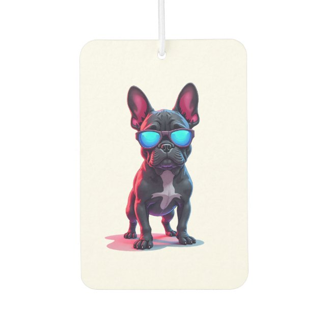French Bulldog SciFi Wearing Cool Sunglasses Air Freshener (Front)