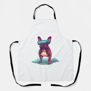 French Bulldog SciFi Wearing Cool Sunglasses Apron