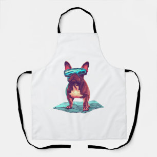 French Bulldog SciFi Wearing Cool Sunglasses Apron