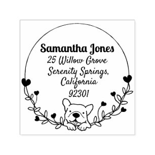 French bulldog Self Inking Rubber Stamp