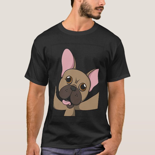 French Bulldog Selfie Animal Dog for a dog owner T-Shirt (Front)