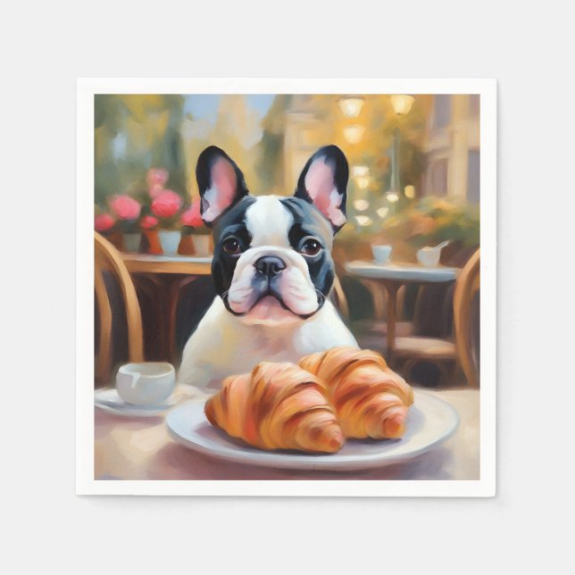 French Bulldog Serenity Impressionist Napkin (Front)