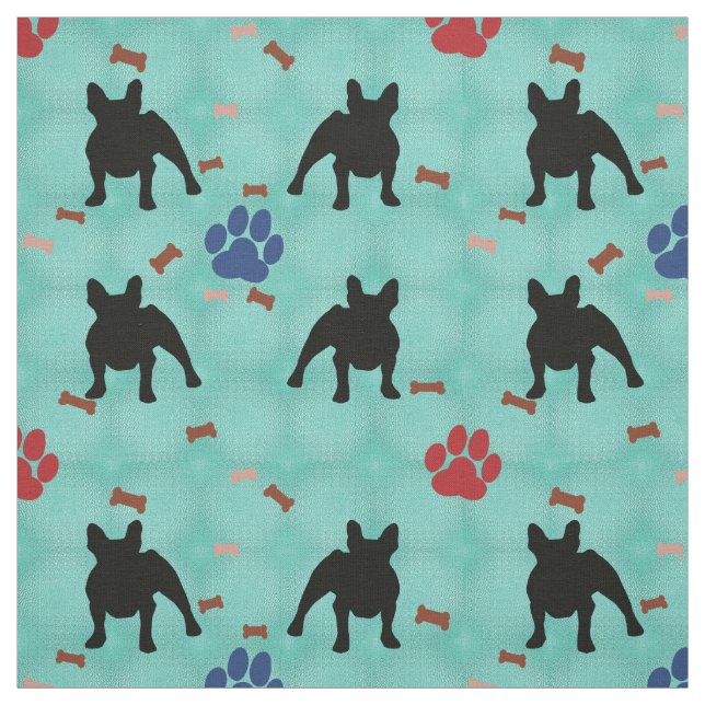 French Bulldog Shadow Fabric (Swatch)