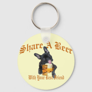 French Bulldog Shares A Beer Keychain