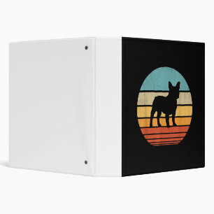 french bulldog silhouette 60s 70s gifts dog binder