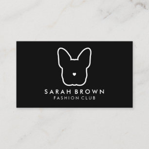 French Bulldog Silhouette Business Card