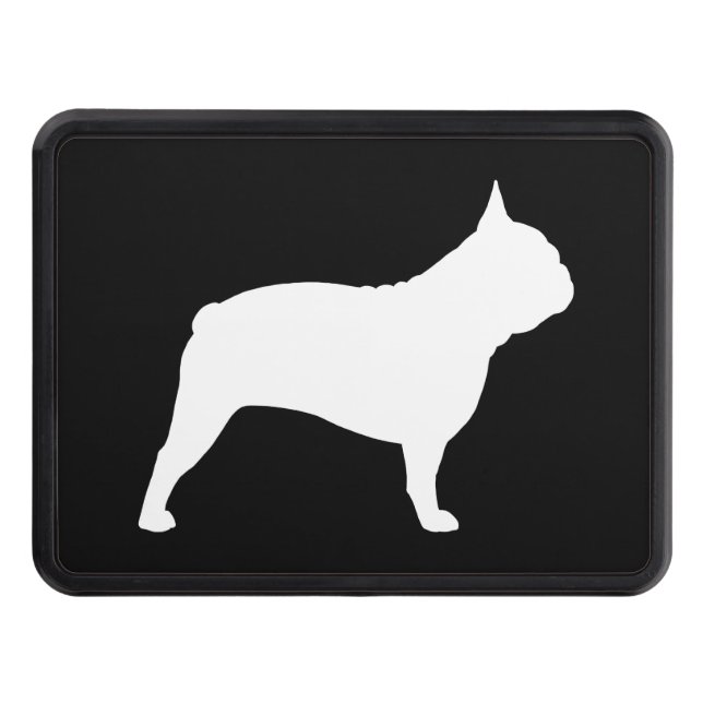 French Bulldog Silhouette | Frenchie Dog Trailer Hitch Cover (Front)