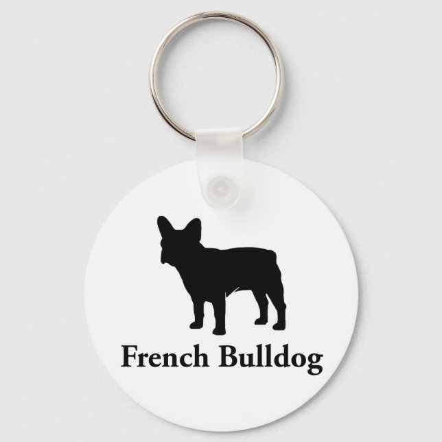 French Bulldog Silhouette Keychain (Front)