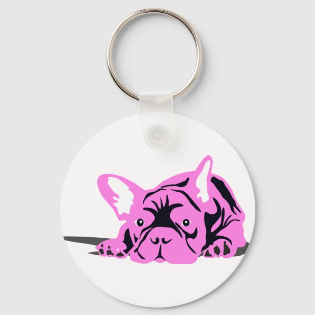 French Bulldog Silhouette Keychain (Front)