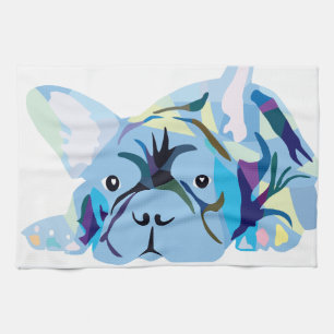 French Bulldog Silhouette Kitchen Towel