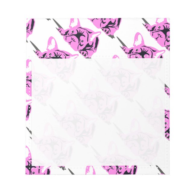 French Bulldog Silhouette Notepad (Front)